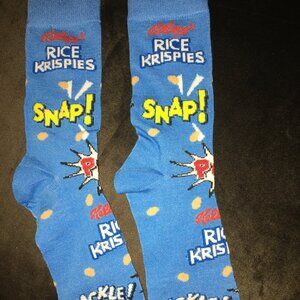 Rice Krispies Cereal Snap Crackle Pop Crew Socks Men or Women  NWT  So1